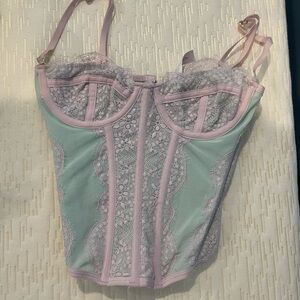 Urban Outfitters Pink and Mint Corset